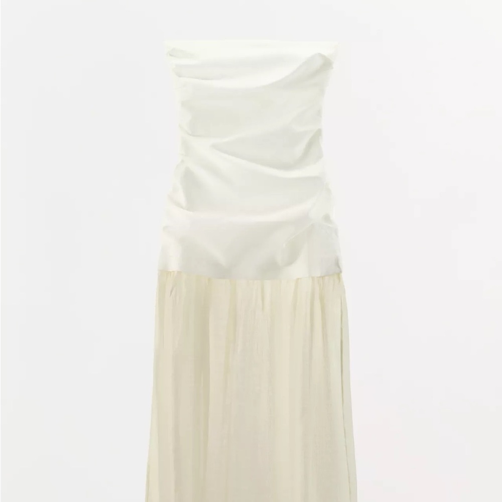 Zara Strapless Ivory Dress